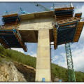 Podkova-Makaza Boundary Road, Bulgaria. Viaduct Construction
