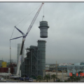 Camis Electric Mersin-2 Plant. Installation of Steel Stack  Camis Electric Mersin-2 Plant. Installation of Steel Stack